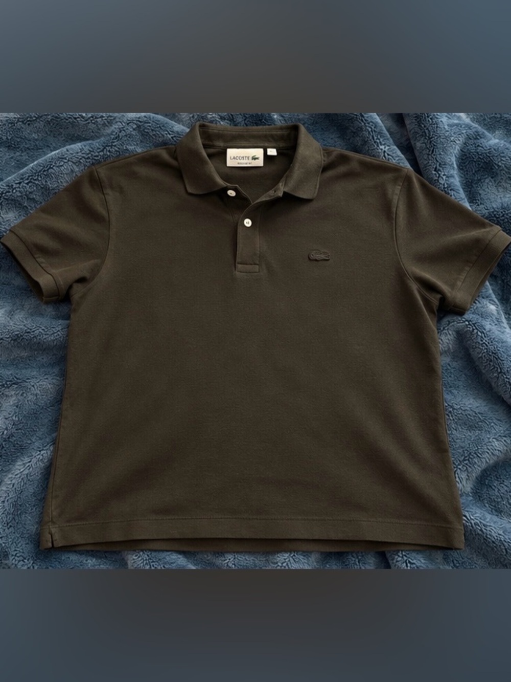 Lacoste Men's Regular Fit Paris Stretch Piqué Polo, Black, Size 7 (US XXL)